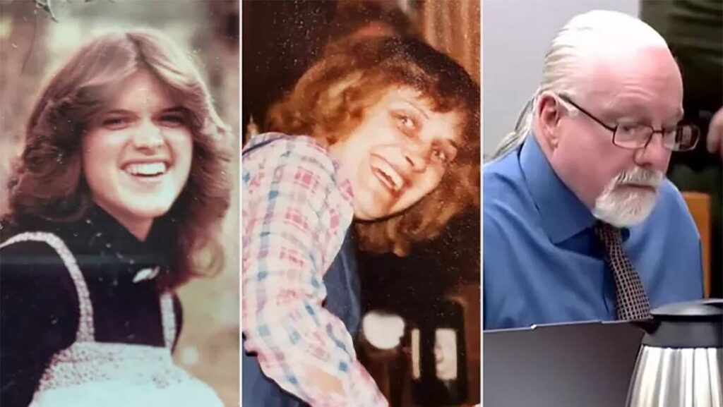 Архивные фотографии двух девушек и мужчина на судебном заседании — иллюстрация к детективной истории о расследовании реального преступления на сайте quest-area.ru в Зоне Квеста